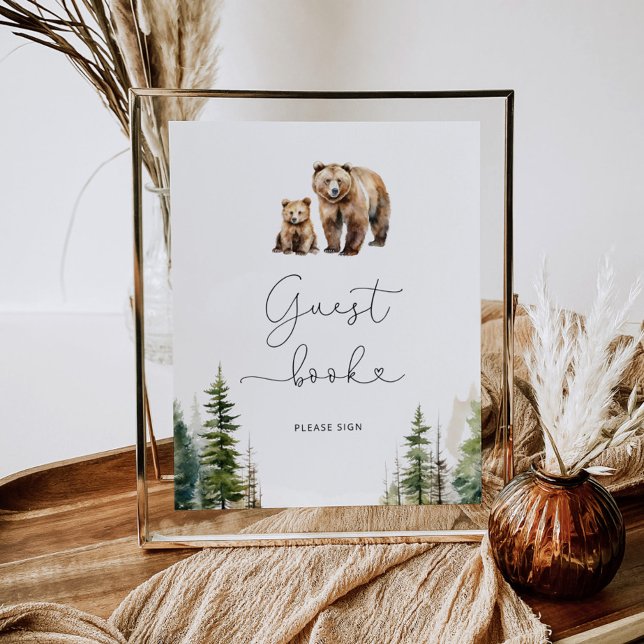 Affiche Ours sauvage de la forêt s'il vous plaît signer le (Créateur téléchargé)