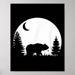 Affiche Ours Silhouette Wilderness Protection De l'environ