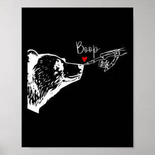 Affiche Ours Skeleton Boop Ours Drôle Halloween Fille Homm