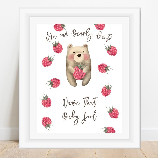 Affiche Ours - Trouvez le nom de ce pot pour bébé (Créateur téléchargé)