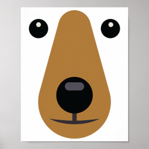 Affiche Ours Visage mignonne Facile Halloween Costume Enfa