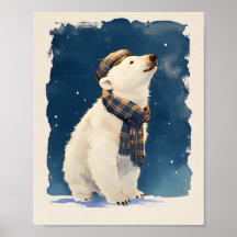 Affiche Ourson Polaire Mignon Art mural de nurser