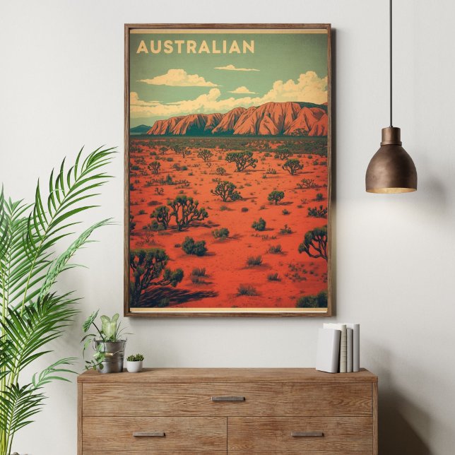 Affiche Outback Odyssey – Voyage rétro dans le désert aust (Créateur téléchargé)