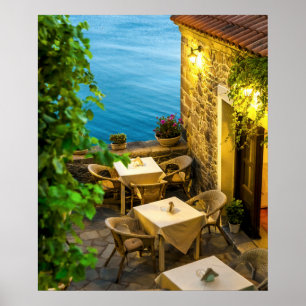 Affiche Outdoor Tables at Resturant