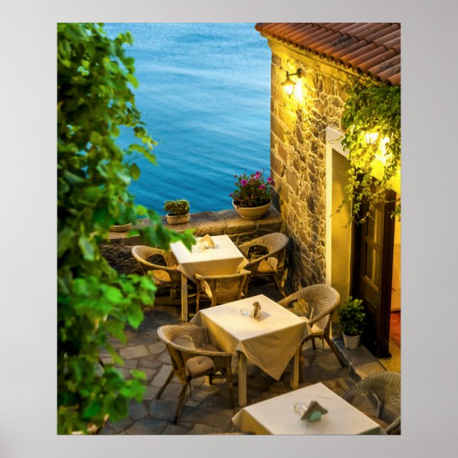 Affiche Outdoor Tables at Resturant (Devant)