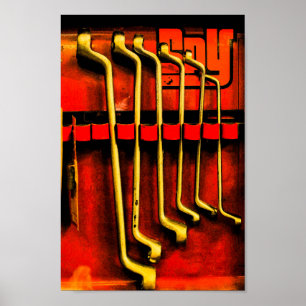 Affiche Outils Spanners Garage Vélos Voitures Fixation