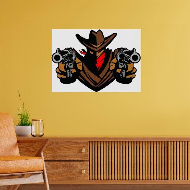 Affiche Outlaw de Cowboy (Créateur téléchargé)