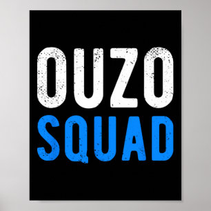 Affiche Ouzo Squad Amusant Ouzo Grec Pâques Cinco De Mayo