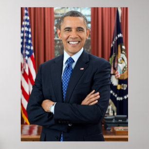 Affiche Oval Office Portrait, Obama Barack Président des É