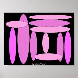 Affiche Ovales roses