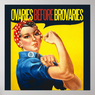 Affiche Ovaries before Brovaries Feminist humor