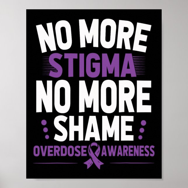 Affiche Overdose Awareness No More Stigma No More Shame Ad (Devant)
