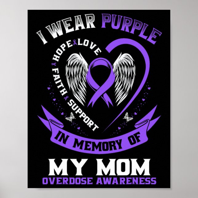 Affiche Overdose Awareness Shirt In Memory Of Mom Purple R (Devant)