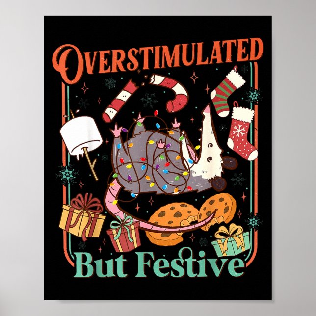 Affiche Overstimulated But Festive Funny Ossums Christmas  (Devant)