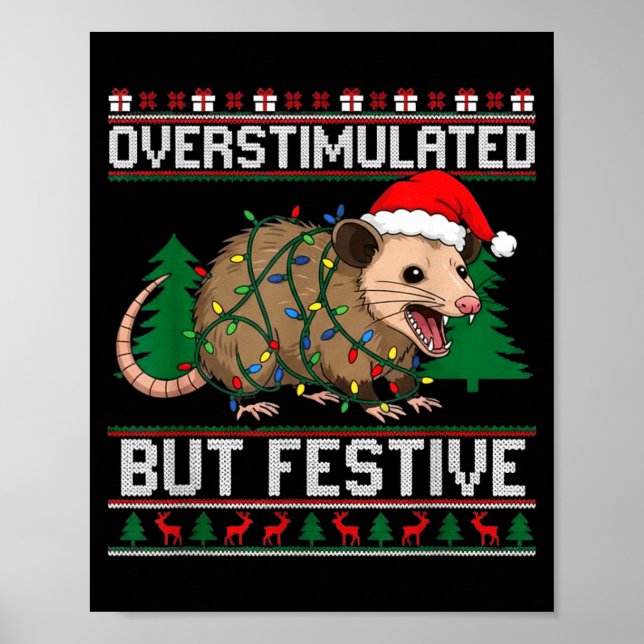 Affiche Overstimulated But Festive Ssum Christmas Pajamas  (Devant)