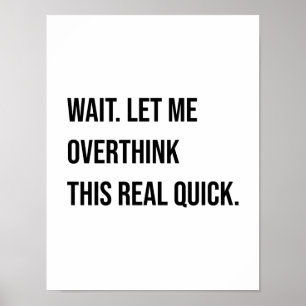 Affiche Overthinking Joke funny