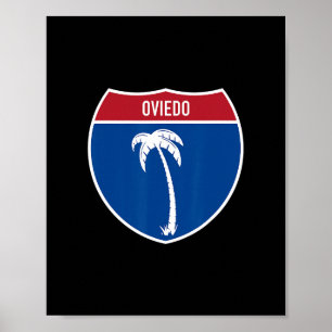 Affiche Oviedo Floride Fl Autoroute Inter-états Vacances S
