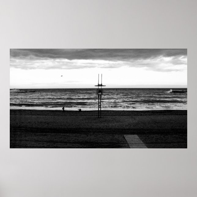 Affiche OVNI sur Barcelone (La Barceloneta) (Devant)
