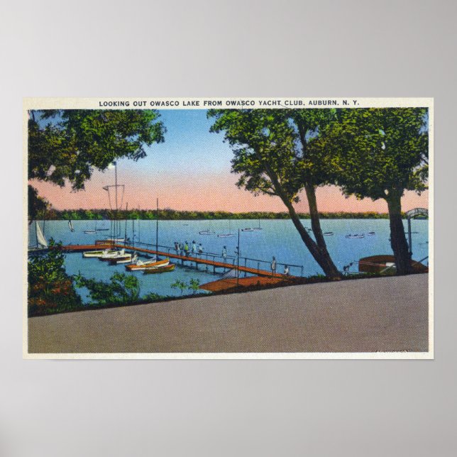 Affiche Owasco Yacht Club Vue du lac Owasco (Devant)