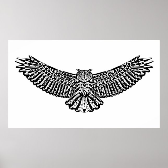 Affiche Owl Doodle 2 (Devant)