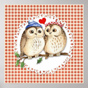 Affiche Owl Love
