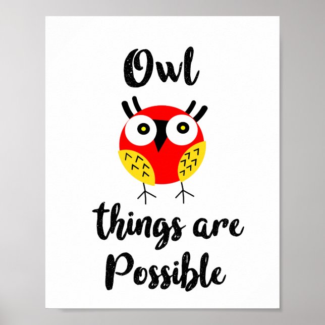 Affiche Owl things are possible  (Devant)