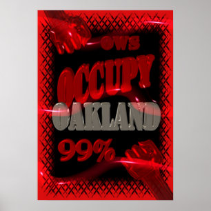 Affiche OWS protestation OCCUPY Oakland wall street 99% fo