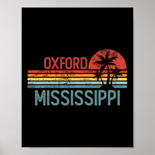 Affiche Oxford Mississippi Drôle Usa Ville Voyage Maison R