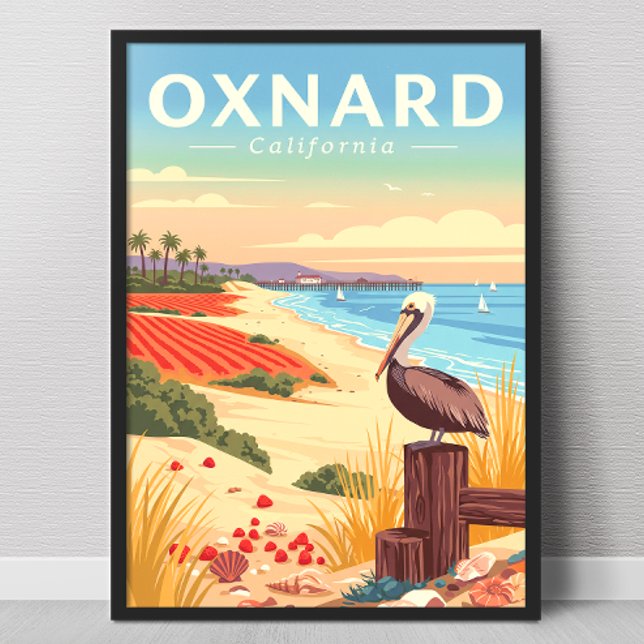 Affiche Oxnard Californie vintage (Créateur téléchargé)