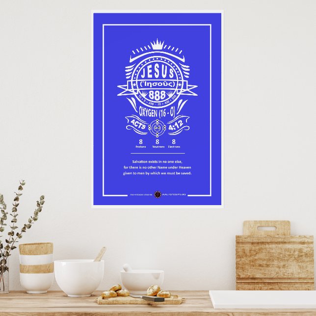 Affiche Oxygène Jésus 888 (Cuisine)