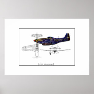 Affiche P51 Mustang