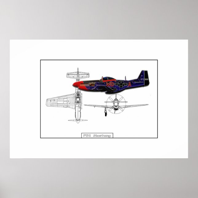 Affiche P51 Mustang 01 (Devant)
