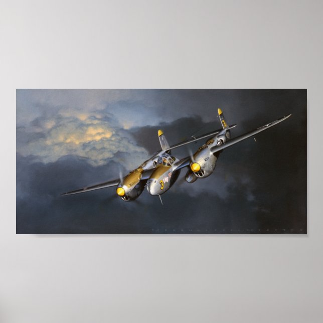 Affiche P-38 Lightning Jack Fellows Art (Devant)