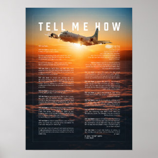 Affiche P-3 Orion avec Tell Me How ode vol
