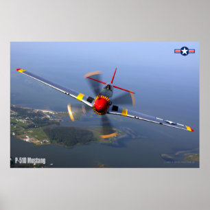 AFFICHE P-51D MUSTANG