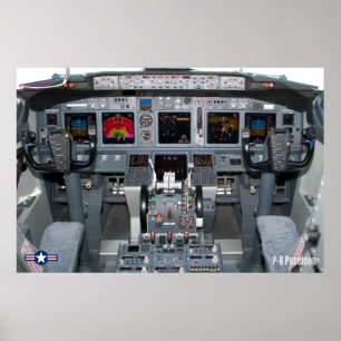 AFFICHE P-8 POSEIDON COCKPIT