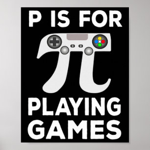 Affiche P Est Pour Jouer Jeux Pi Math Symbole École Garçon