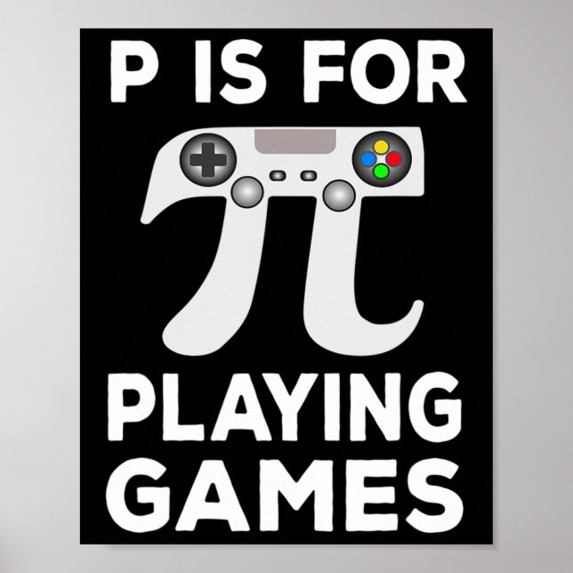 Affiche P Est Pour Jouer Jeux Pi Math Symbole École Garçon (Devant)