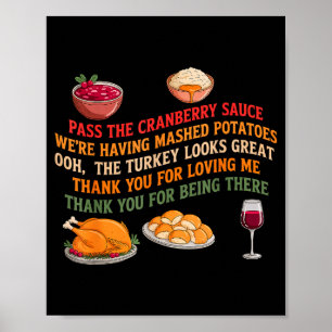 Affiche P La sauce de canneberge avait de la purée de pomm