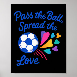 Affiche P Le Ll Étend L'Amour Design De Football Arc-En-Ci
