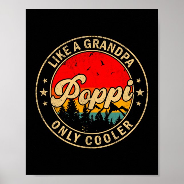Affiche P Like A Grandpa Only Cooler Retro For Papa Grandp (Devant)
