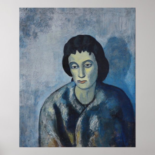Affiche Pablo Picasso - Femme avec Bangs, 1902 (Devant)