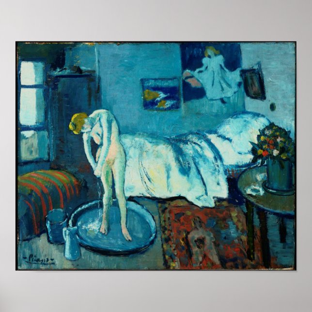 Affiche Pablo Picasso - La Chambre Bleue, 1901 (Devant)