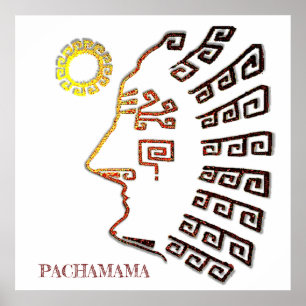 Affiche Pachamama Machu_Picchu Silhouette