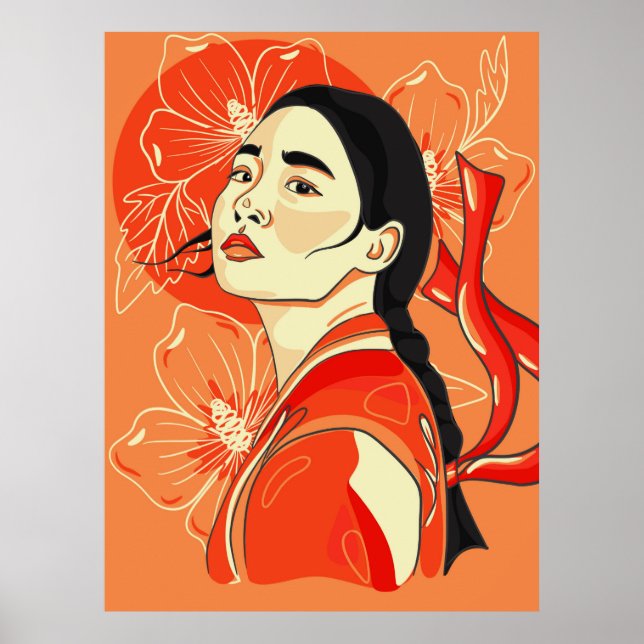 Affiche Pachinko. Portrait d'une Coréenne. Symbole de libe (Devant)