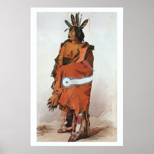 Affiche Pachtuwa-Chta, Portrait d'un guerrier arikara par