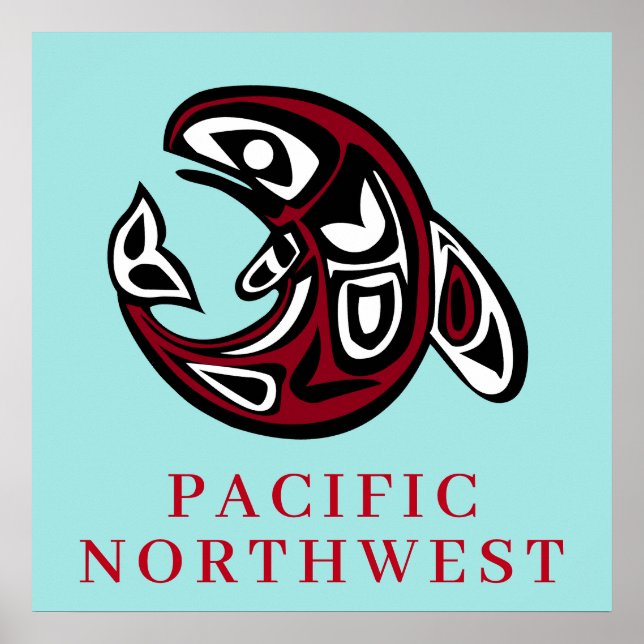 Affiche Pacific Northwest Native American Killer Whale (Devant)