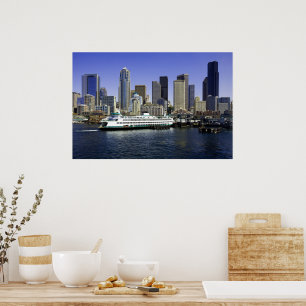 Affiche Pacific Northwest Seattle Ferry & Builds