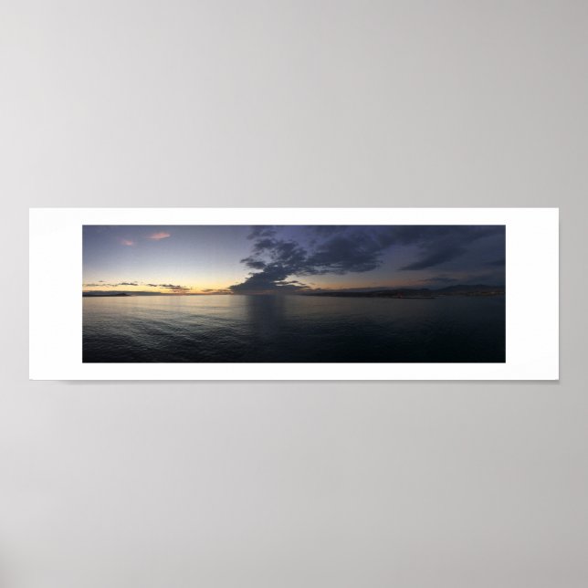 Affiche Pacific Sunset Panoramic Color Photographie (Devant)