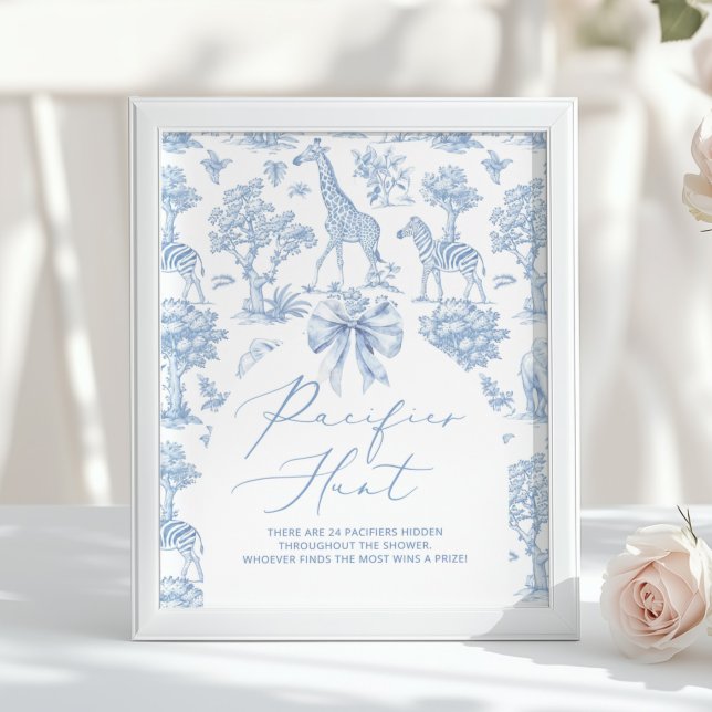 Affiche Pacifier Hunt Toile de Jouy Safari animals (Créateur téléchargé)